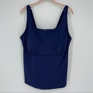 Women's Plus Size  Square Neck Tankini Top Swimsuit Adjustable Straps
